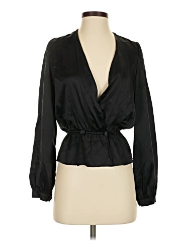 Reformation Long Sleeve Silk Top (view 1)