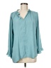 Ann Taylor LOFT 100% Polyester Teal Long Sleeve Blouse Size M - photo 1