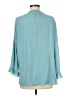 Ann Taylor LOFT 100% Polyester Teal Long Sleeve Blouse Size M - photo 2