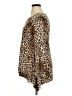 Robert Louis Animal Print Brown Long Sleeve Blouse Size XL - photo 5