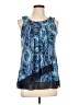 Roz & Ali Blue Sleeveless Blouse Size M - photo 1