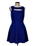 Forever 21 Solid Blue Cocktail Dress Size L - photo 1
