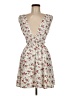Shein 100% Polyester Floral Ivory Cocktail Dress Size 6 - photo 1
