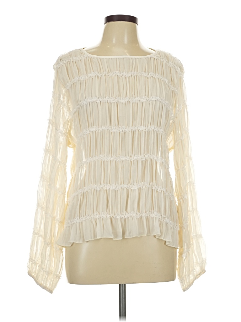Pre-owned Shein Long Sleeve T-shirt In Ivory