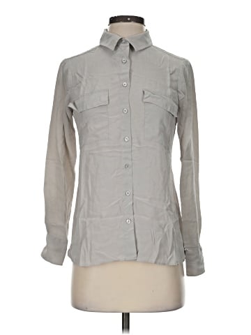 Equipment Long Sleeve Silk Top (view 1)