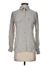 Equipment 100% Silk Gray Long Sleeve Silk Top Size S - photo 1