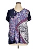 Soma Paisley Purple Short Sleeve Blouse Size XL - photo 1