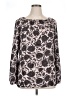 Ann Taylor LOFT 100% Polyester Gray Long Sleeve Blouse Size L (tall) - photo 1