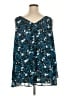 Lane Bryant 100% Polyester Teal Sleeveless Blouse Size 24 - photo 2