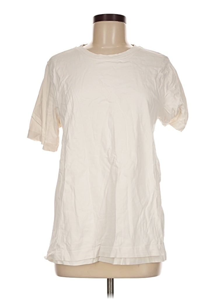 Pre-owned H&m Short Sleeve T-shirt In Ivory