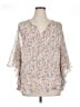 Sundance 100% Polyester Ivory Short Sleeve Blouse Size XL - photo 1