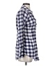 Free People Plaid Blue Long Sleeve Button-Down Shirt Size 4 - photo 4