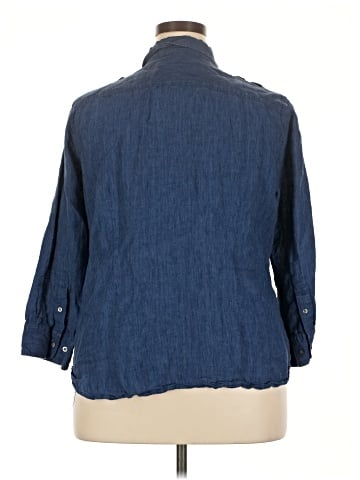 Lauren by Ralph Lauren 3/4 Sleeve Button-Down Shirt (view 2)