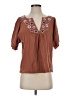 Madewell Brown Short Sleeve Blouse Size XXS - photo 1