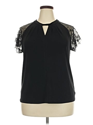 Worthington Short Sleeve Blouse (view 1)