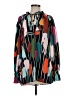 Crosby 100% Polyester Color Block Teal Long Sleeve Blouse Size S - photo 1