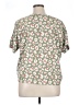 Studio Untold 100% Baumwolle Animal Print Green Short Sleeve Blouse Size 16 - 18 - photo 2