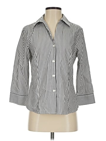Jones New York 3/4 Sleeve Button-Down Shirt (view 1)