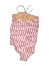 Unbranded Stripes Pink One Piece Swimsuit Size L (estimated, baby) - photo 2