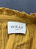Wrap Yellow 3/4 Sleeve Blouse Size 2 - photo 7