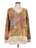 White Birch Animal Print Tan Pullover Sweater Size L - photo 1