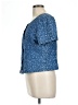 Requirements Blue Short Sleeve Top Size L (petite) - photo 5