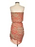 Bar III 100% Polyester Print Orange Cocktail Dress Size XS - photo 2