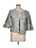 Peter Nygard 100% Leather Gray Jacket Size 12 - photo 1