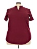 Unbranded Burgundy Short Sleeve Blouse Size 2XL - photo 1