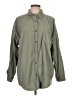 Unbranded 100% Polyester Solid Green Long Sleeve Blouse Size L - photo 1