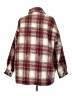 Zara Plaid Burgundy Coat Size S - photo 2