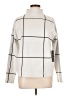 Tahari Checkered-gingham White Turtleneck Sweater Size L - photo 1