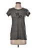 BCBGMAXAZRIA Metallic Gray Short Sleeve T-Shirt Size XXS - photo 1