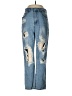 Shein 100% Cotton Graphic Blue Jeans Size 6 - photo 1