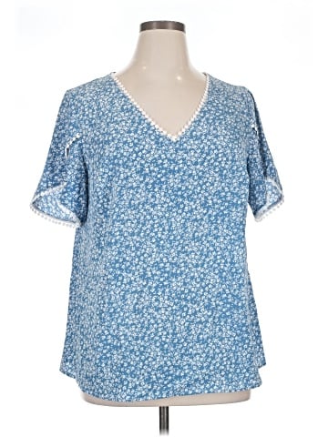BLOOMCHIC Short Sleeve Blouse (view 1)