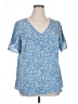 BLOOMCHIC Blue Short Sleeve Blouse Size 14 - 16 - photo 1