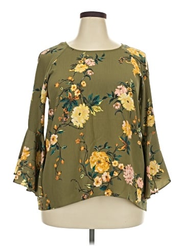 LC Lauren Conrad 3/4 Sleeve Blouse (view 1)