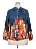 Unbranded Print Blue 3/4 Sleeve Blouse Size XXL - photo 1