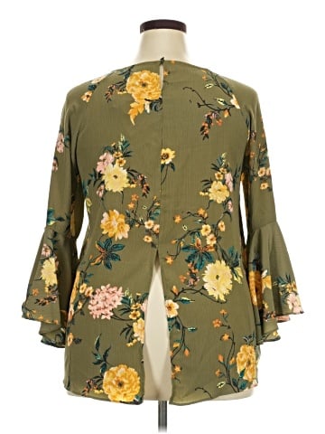 LC Lauren Conrad 3/4 Sleeve Blouse (view 2)