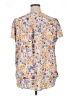 Fun2Fun 100% Polyester Floral Purple Short Sleeve Blouse Size 1X - photo 2