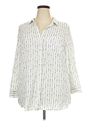 Velvet Heart 3/4 Sleeve Button-Down Shirt (view 1)