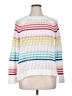 Talbots 100% Cotton Stripes White Pullover Sweater Size XL - photo 1