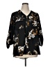 C established 1946 100% Polyester Floral Black 3/4 Sleeve Blouse Size 16W - photo 1