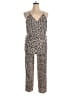 Kaileigh Animal Print Ivory Black Jumpsuit Size XL - photo 1