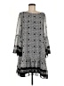 Max Studio 100% Polyester Houndstooth Gray Casual Dress Size M - photo 1