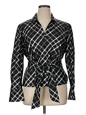 Jones New York Signature Long Sleeve Silk Top (view 1)