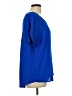 Pleione 100% Polyester Blue Short Sleeve Blouse Size L - photo 4