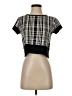 Ali Ro Plaid Black Short Sleeve Turtleneck Size XS - photo 1