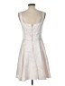 Jill Jill Stuart 100% Polyester Metallic Silver Cocktail Dress Size 10 - photo 2