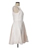 Jill Jill Stuart 100% Polyester Metallic Silver Cocktail Dress Size 10 - photo 4